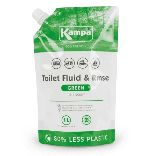 Kampa Eco-Friendly Toilet Fluid & Rinse – 1L Refill Pouch