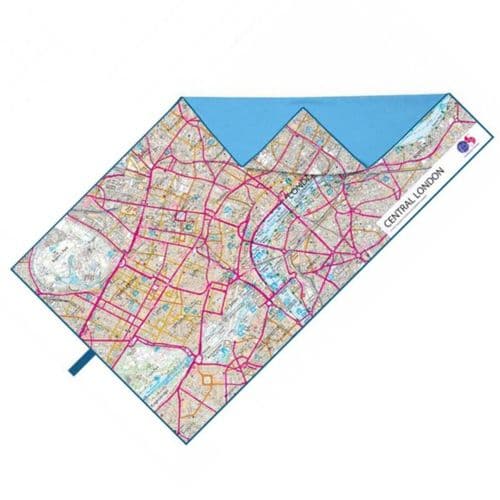 Lifeventure Ordnance Survey Map Travel Towel - Central London