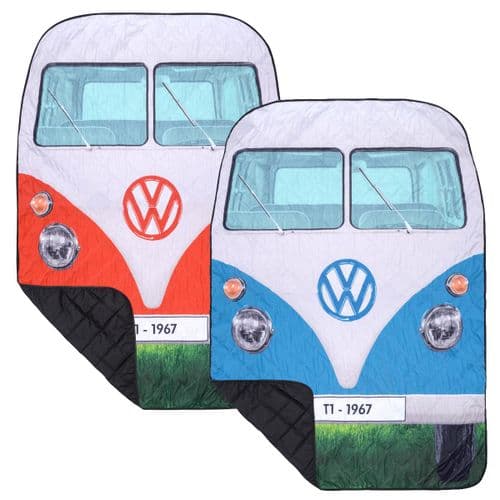 VW Campervan Quilted Picnic Blanket/Rug