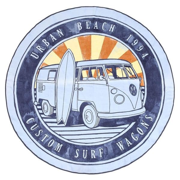 VW Campervan Round Beach Towel - Wagon