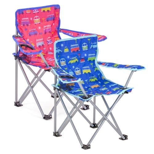 VW Campervans & Beetles Kids Folding Camping Chairs