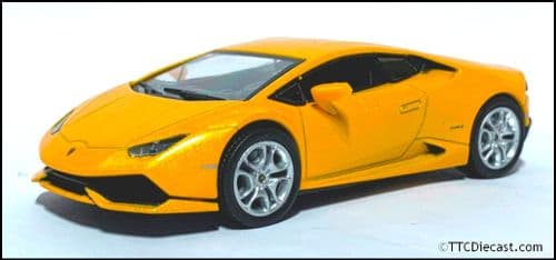 1:43 Scale Diecast - Lamborghini Huracan LP 610 - 4, Metallic Orange - Solid plastic case - MAG MK04