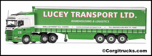 CORGI Cc13777 Scania R Curtainside Trailer, Lucey Transport Ltd **LAST ONE **