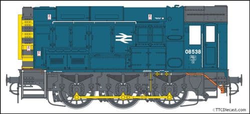 Dapol 7D-008-020D Class 08 08538 BR Blue W/Wasp Stripes (DCC FITTED) *PRE ORDER £243.14*