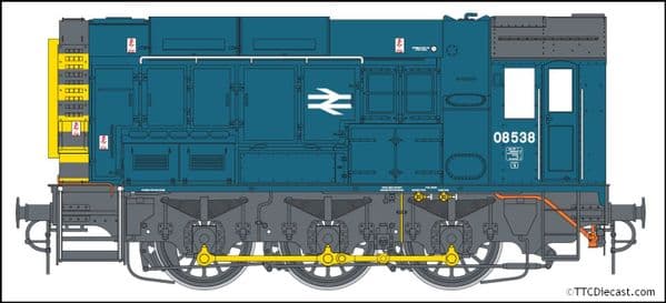 Dapol 7D-008-020S Class 08 08538 BR Blue W/Wasp Stripes (DCC SOUND) *PRE ORDER £379.10*