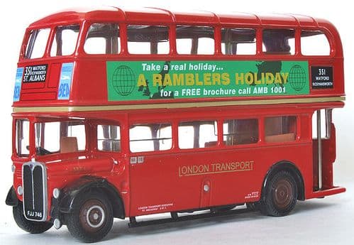 EFE 10128B AEC Regent SRT ' London Transport ' Rambler Holidays - Route 351 St Albans PRE OWNED
