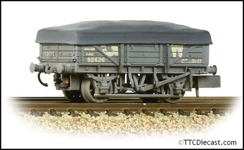 Farish 377-475 5 Plank China Clay Wagon GWR Grey With Tarpaulin Cover - Wthrd *LAST FEW*