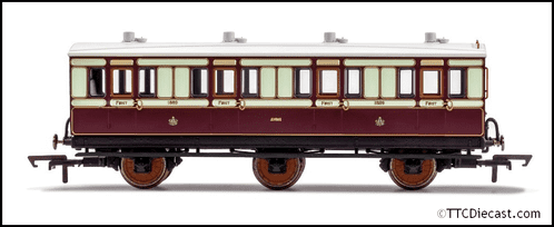 Hornby R40073 LNWR, 6 Wheel Coach, 1st Class, 1889 - Era 2 *LAST FEW*