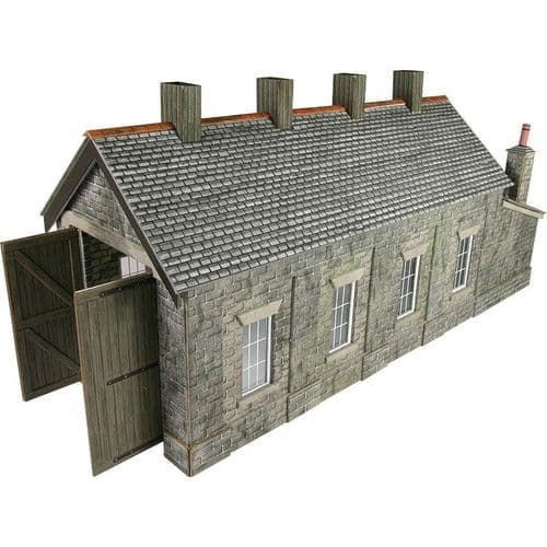METCALFE PO332 00/H0 Scale Single Engine Shed - Stone