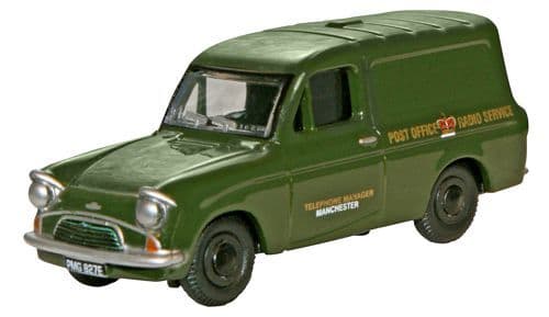 Oxford 76ANG005 Ford Anglia Van - Po Telephones (Green)