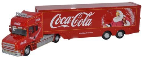 Oxford 76TCAB004CC Scania T Cab Box Trailer - Coca-Cola