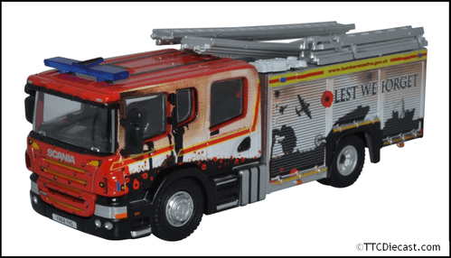 Oxford 76SFE011 Humberside Fire and Rescue Pump Ladder, OO Gauge *LAST FEW*
