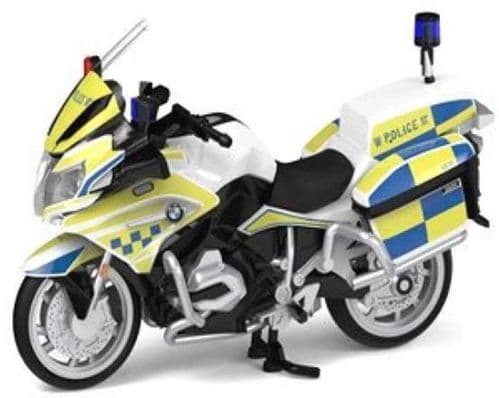 Tiny ATC43184 BMW R1200RT-P Police Motorcycle (AM6810) Yellow/Blue 1:43 Scale *PRE ORDER £17.99*