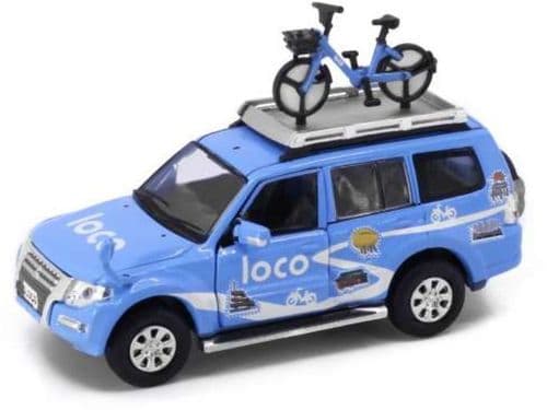 Tiny ATC65166 Mitsubishi Pajero Loco Bike Blue/White 1:64 Scale *PRE ORDER £16.19*