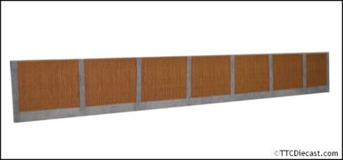 ATD Models ATD003 Timber Fence with Concrete Posts (Brown), 1/76 Scale, OO Gauge