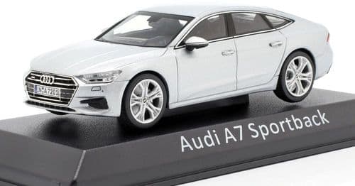 Audi Dealer 143042 - 1:43 Scale Audi A7 Sportback silver - Audi Dealer Packaging