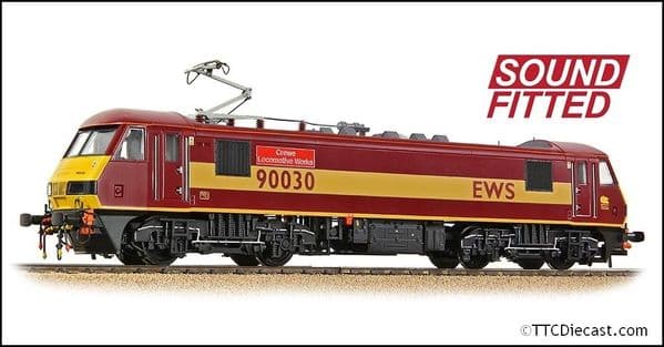 Bachmann 32-619SF Class 90 90030 'Crewe Locomotive Works' EWS  (DCC SOUND) OO Gauge *LAST ONE*