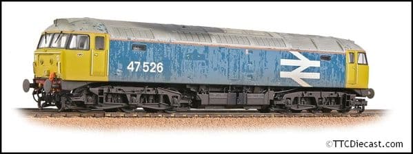Bachmann 35-421SF Class 47/4 47526 BR Blue (Large Logo) [Weathered] SOUND, OO Gauge