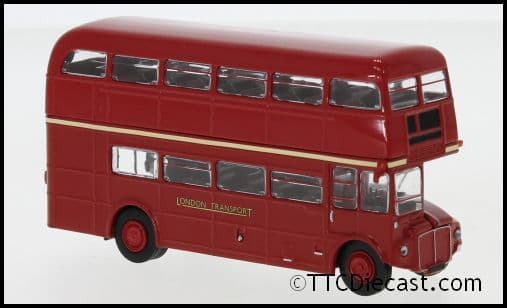 Brekina 61109 AEC Routemaster London Transport Nuetral Bus - Red 1967, 1/87 Scale