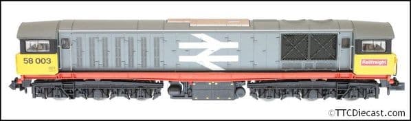Dapol 2D-058-001 Class 58 58003 Railfreight Red Stripe, N Gauge