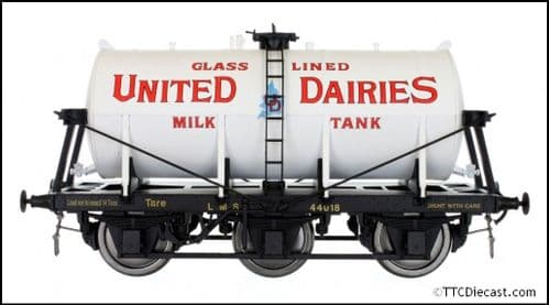 Dapol 7F-031-006 6 Wheel Milk Tanker United Dairies 44018, O Gauge