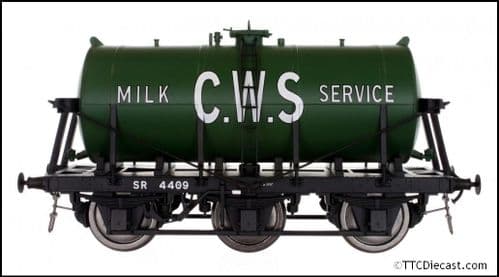 DAPOL 7F-031-008 6 Wheel Milk Tanker CWS Green 4409, O Gauge