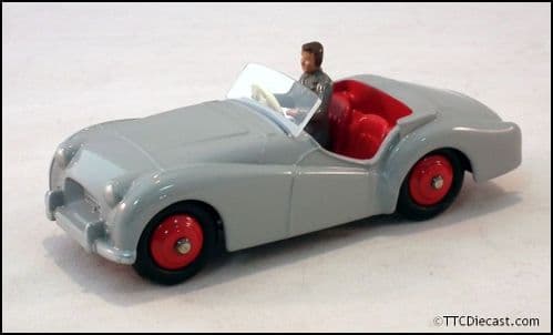 Dinky 105 Triumph TR2 Sports and Driver - Grey Reproduced by Atlas Editions