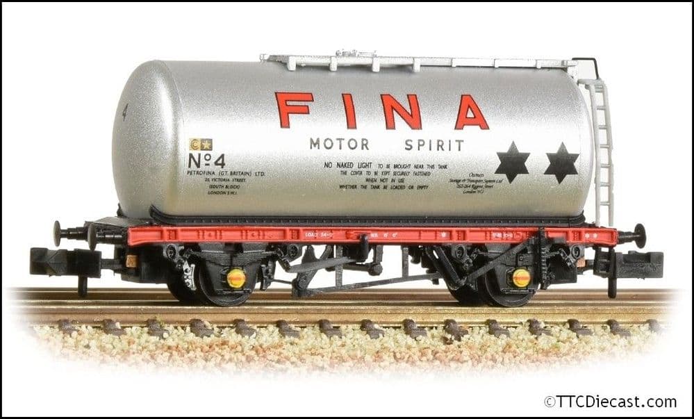 Farish 373-784 BR 45T TTA Tank Wagon 'Fina' Silver, N Gauge