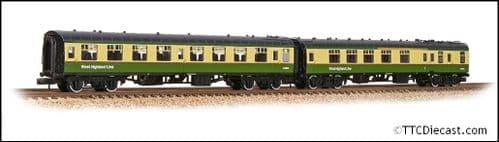 Farish 374-993 BR Mk1 TSO & BSK 2-Coach Pack West Highland Line Green & Cream, N Gauge