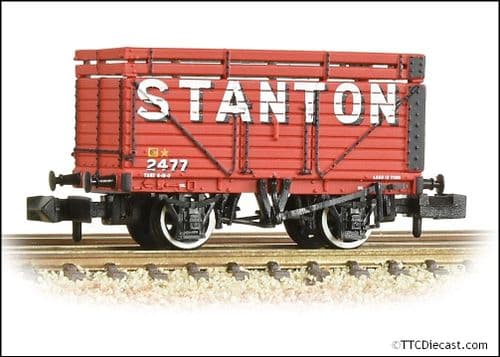 Farish 377-208 8 Plank Wagon Coke Rails 'Stanton' Red, N Gauge