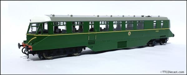 Heljan 19404 GWR Railcar BR green speed whiskers (white cab roof) OO Gauge