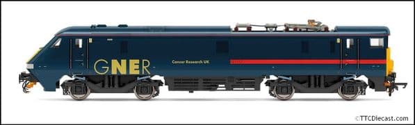 Hornby R3893 GNER, Class 91, Bo-Bo, 91117 'Cancer Research UK' - Era 10, OO Gauge