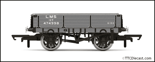 Hornby R60022 3 Plank Wagon, LMS - Era 3, OO Gauge