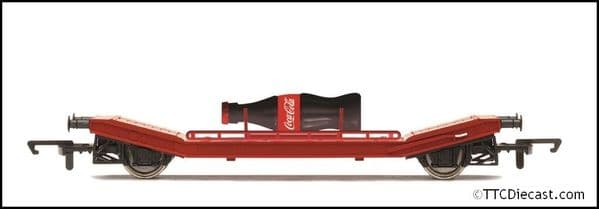 Hornby R60170 Lowmac with Coca-Cola Bottle, OO Gauge
