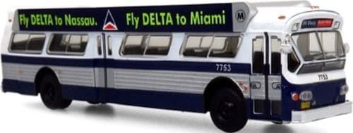 Iconic Replicas 870279 Flxible 53102 Transit Bus 1980 MTA New York City w/Advertising Boards