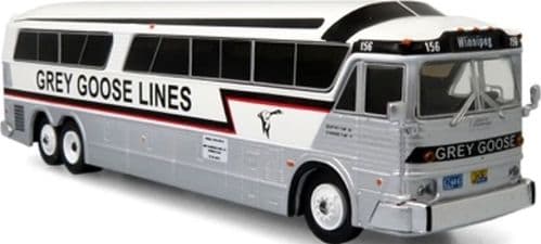 Iconic Replicas 870335 MCI MC-7 Challenger Intercity Coach Grey Goose Lines 1:87 Scale