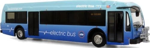 Iconic Replicas 870336 Proterra ZX5 Electric Transit Bus 2021 Chicago Transit Authority