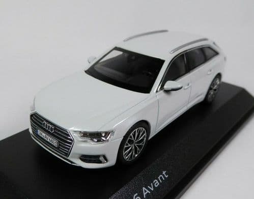 iScale 5011806231 - 1:43 Scale Audi A6 Avant Glacier White - Audi Dealer Packaging