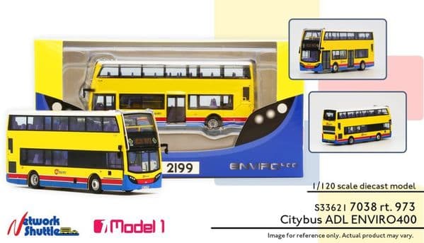Model 1 33621S Enviro400 10.5m Citybus ADL 7038 rt. 973 Stanley - 1/120 Scale