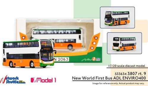Model 1 33634S Enviro400 New World First Bus ADL Facelift 10.4m 3807 rt. 9 Cape D'Aguilar 1/120