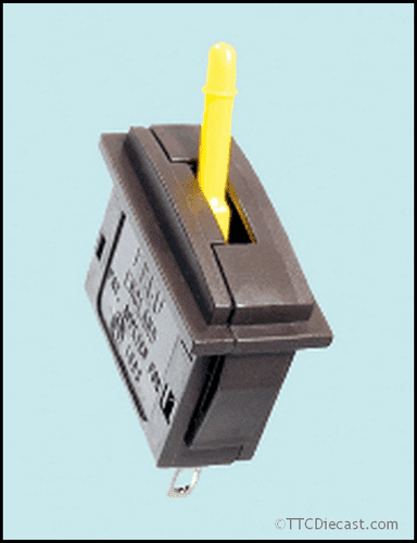 Peco PL-26Y Passing Contact Switch, Yellow Lever