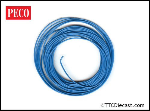 Peco PL-38 B Electrical Wire, Blue, 3 amp, 16 strand
