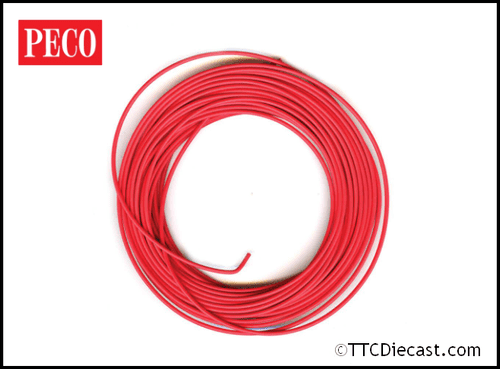 Peco PL-38 R Electrical Wire, Red, 3 amp, 16 strand