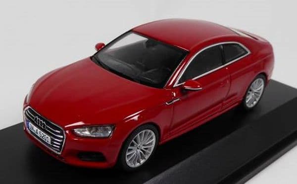 Spark 5011605432 - 1:43 Scale Audi A5 Coupe - Tango Red - Audi Main Dealer Packaging