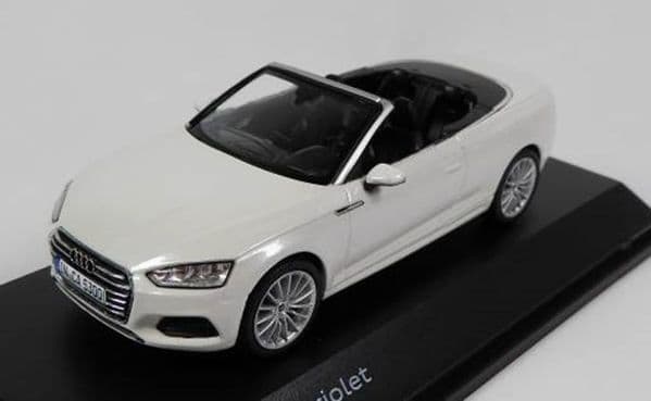 Spark 5011705332 - 1:43 Scale Audi A5 Cabriolet - Glacier White - Audi Main Dealer Packaging